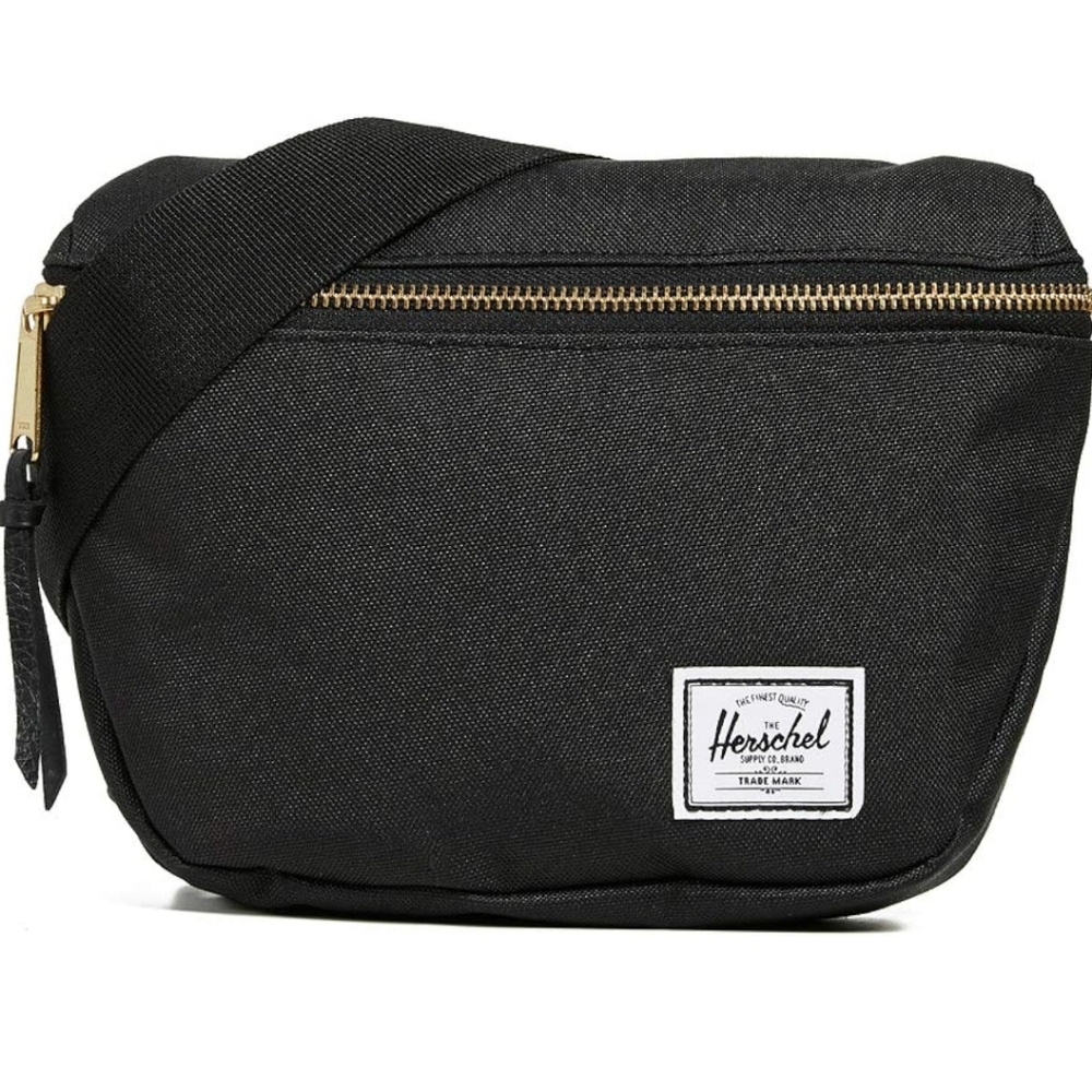 Herschel solid black belt bag